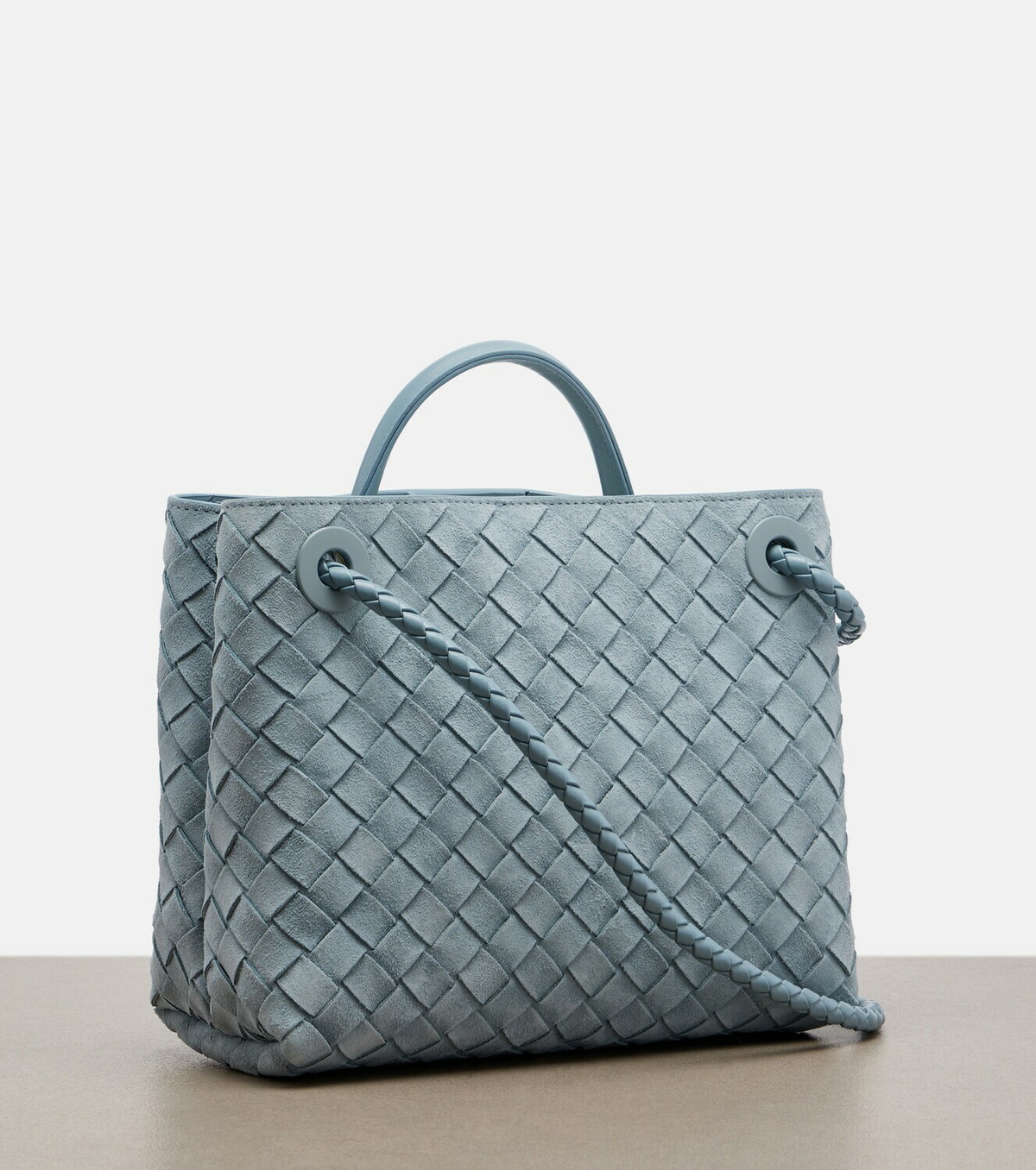 Bottega Veneta Andiamo Small suede top-handle bag