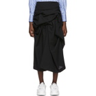 Enfold Black Basket Weave Design Skirt