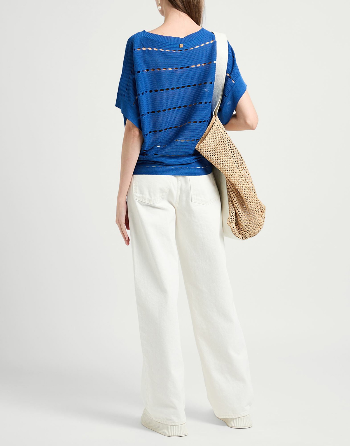Manila Grace Womens Sweater in Blue