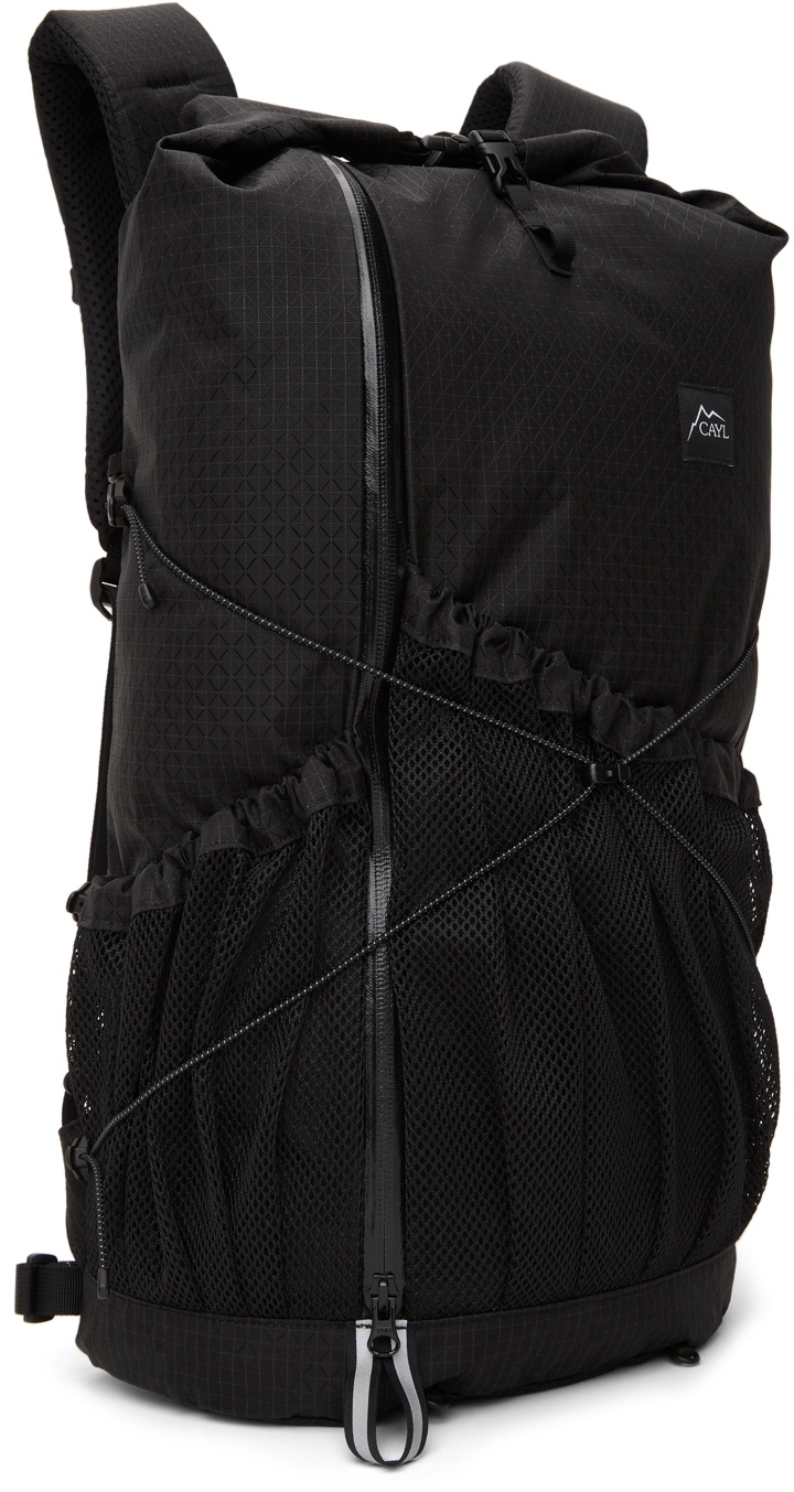 CAYL Black Mari Rolltop B Grid Backpack