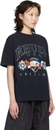 Rhude Black USA Sailing Icon T-shirt