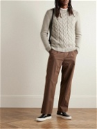 Allude - Cable-Knit Cashmere Sweater - Neutrals