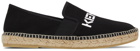 Kenzo Black Classic Logo Espadrilles