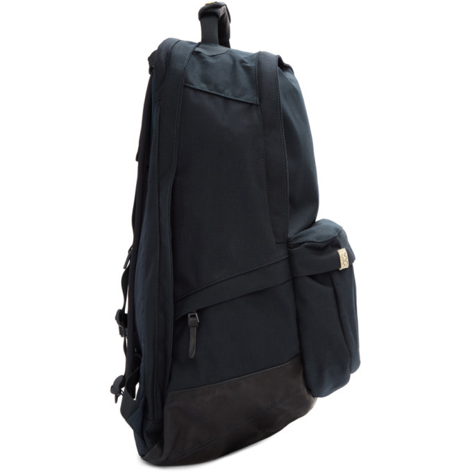 Visvim Navy Cordura and Leather 22L Backpack Visvim