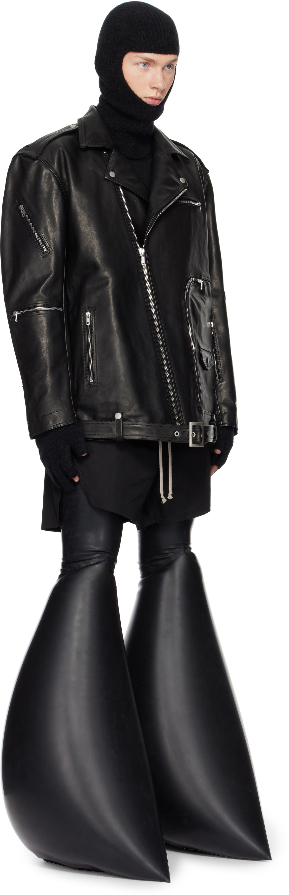 Rick Owens Black Porterville Jumbo Bauhaus Stooges Leather Jacket Rick ...