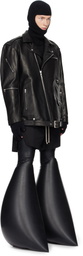 Rick Owens Black Porterville Jumbo Bauhaus Stooges Leather Jacket
