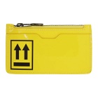 Off-White Yellow and Black Patent Card Wallet