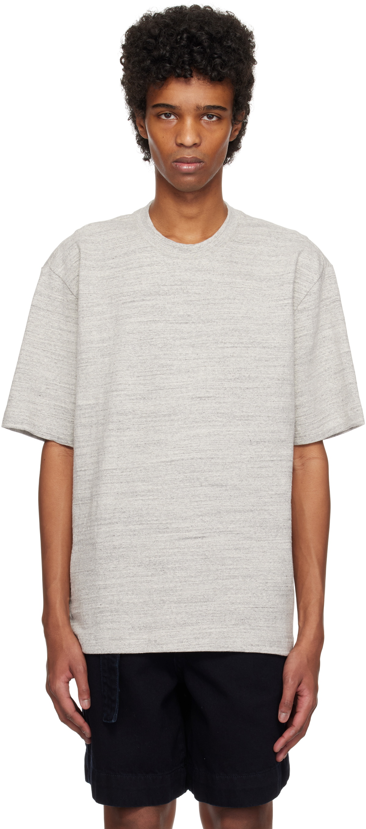 Róhe Gray Mouliné Jersey T-shirt