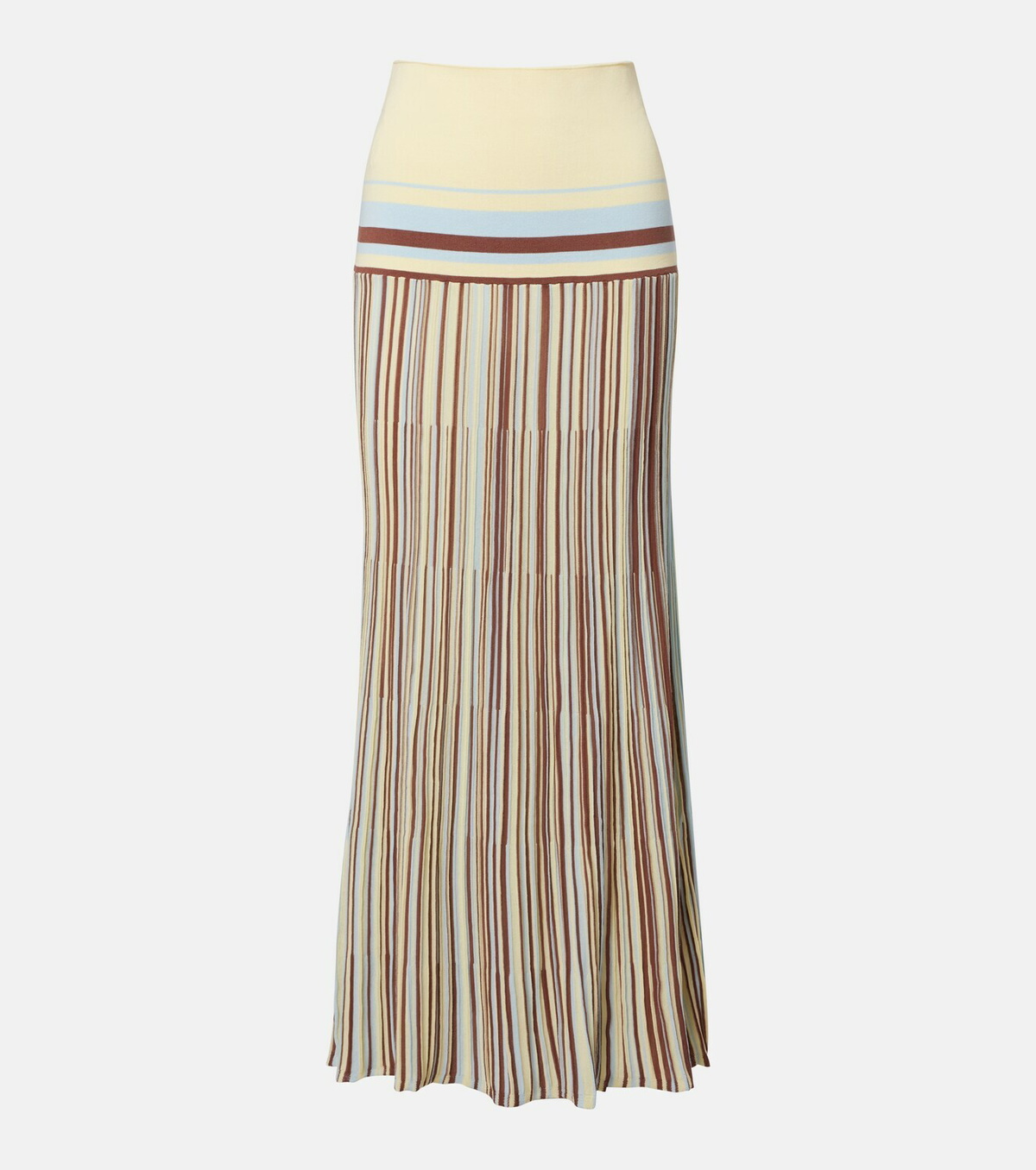 Faithfull Citara striped cotton-blend maxi skirt