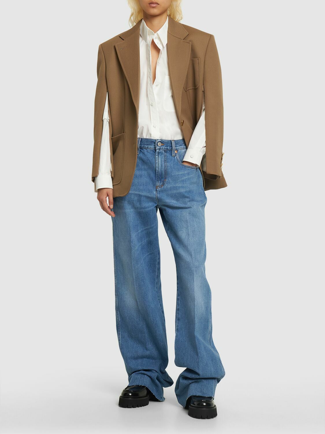 GUCCI - Washed Cotton Denim Jeans Gucci
