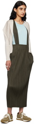 PLEATS PLEASE ISSEY MIYAKE Khaki Thicker Bottoms 2 Midi Skirt