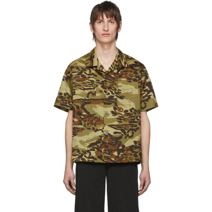 Photo: Givenchy Khaki Camo Short Sleeve Shirt