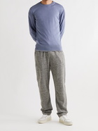 BARENA - Tapered Mélange Cotton and Linen-Blend Sweatpants - Gray