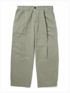 AGOLDE - Gaius Tapered Pleated Regenerative Cotton-Twill Chinos - Gray