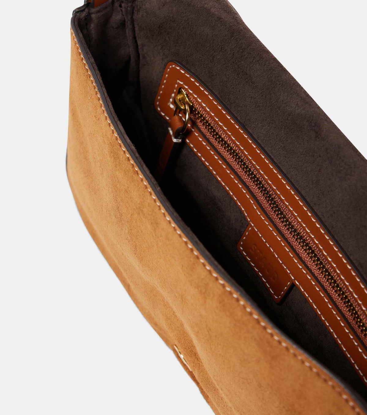 Staud Harlow suede shoulder bag