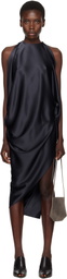 AARON ESH Navy Open Arm Evening Minidress