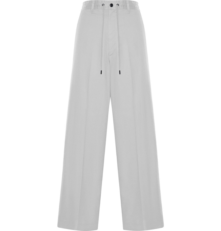 Photo: MONCLER GENIUS - 2 Moncler 1952 Cotton-Shell Drawstring Trousers - White