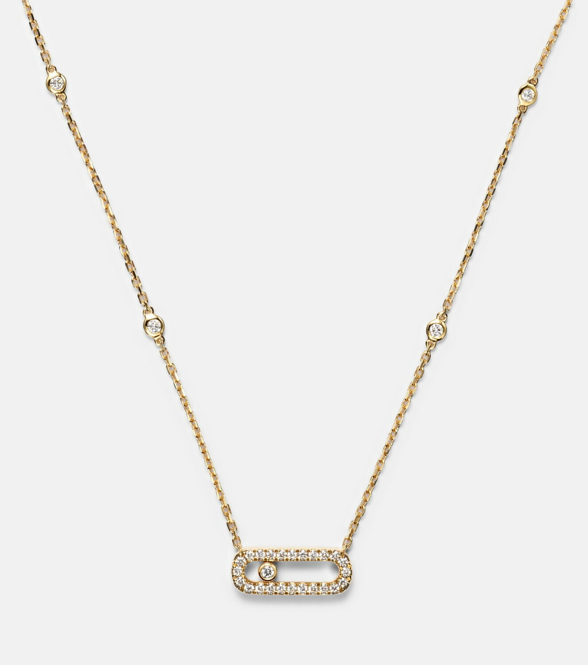 Messika Move Uno 18kt gold necklace with diamonds