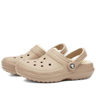 Crocs Classic Lined Clog in Mushroom/Bone