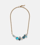 Pomellato Nudo 18kt white and rose gold necklace with topaz and diamonds