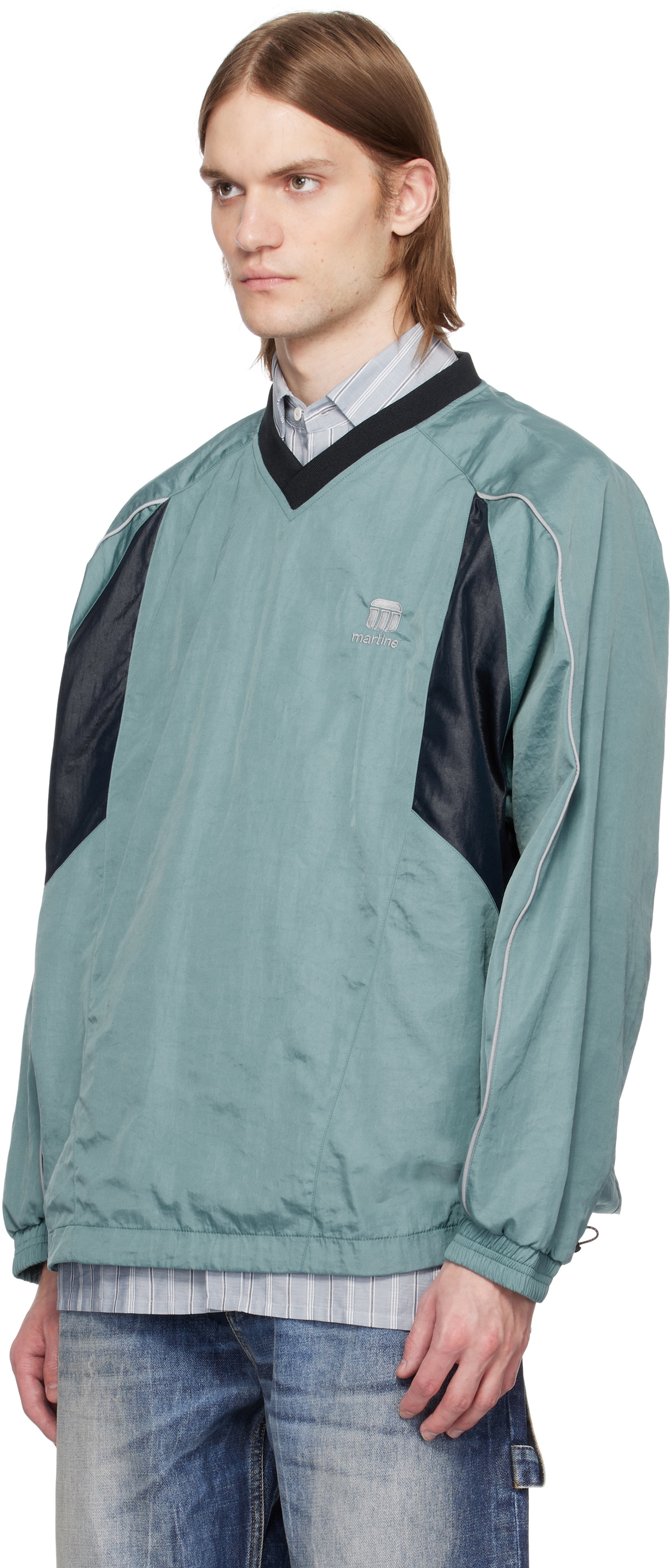 Martine Rose Green Sports Pullover Jacket Martine Rose