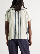 YMC - Malick Convertible-Collar Striped Gauze Shirt - Neutrals