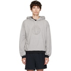 Versace Gray Printed Cotton-Jersey Hoodie