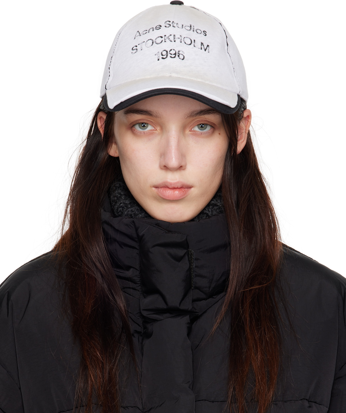 ［新品]Acne Studios LOGO STAMP CAP Acne Studios - Logo stamp cap - Black