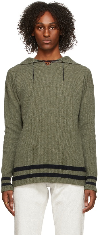 Photo: Maison Margiela Green & Navy Pullover Sweater