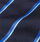 Dunhill - 8.5cm Striped Mulberry Silk-Twill Tie - Blue