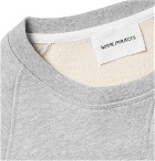 Norse Projects - Ketel Embroidered Loopback Cotton-Jersey Sweatshirt - Light gray