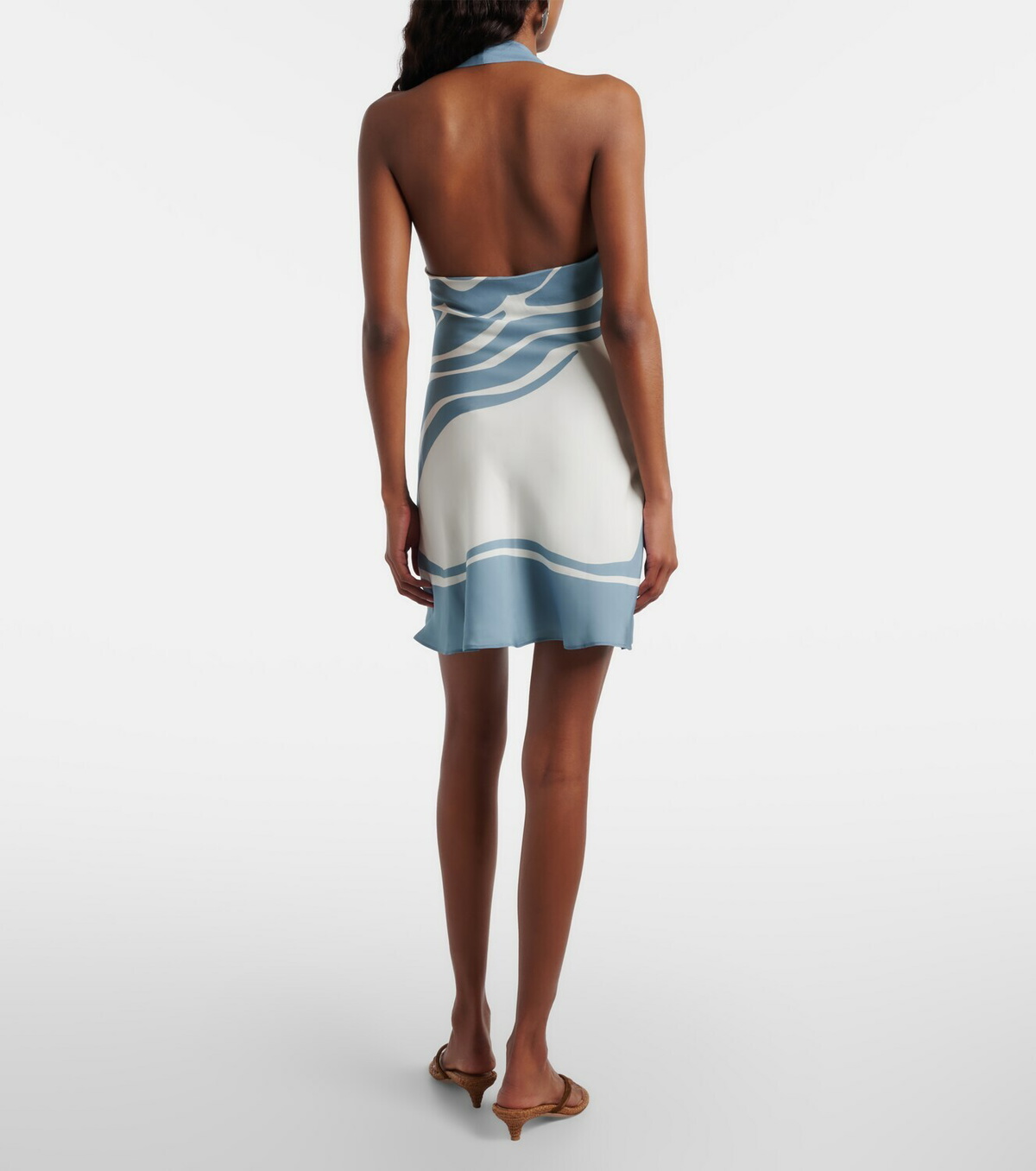 SIR Lilou halterneck silk minidress