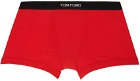 TOM FORD Red Stretch Boxer Briefs