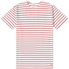 Armor-Lux Women's Mariniere T-Shirt in White/Lantana