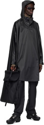 RAINS Black Cape Coat