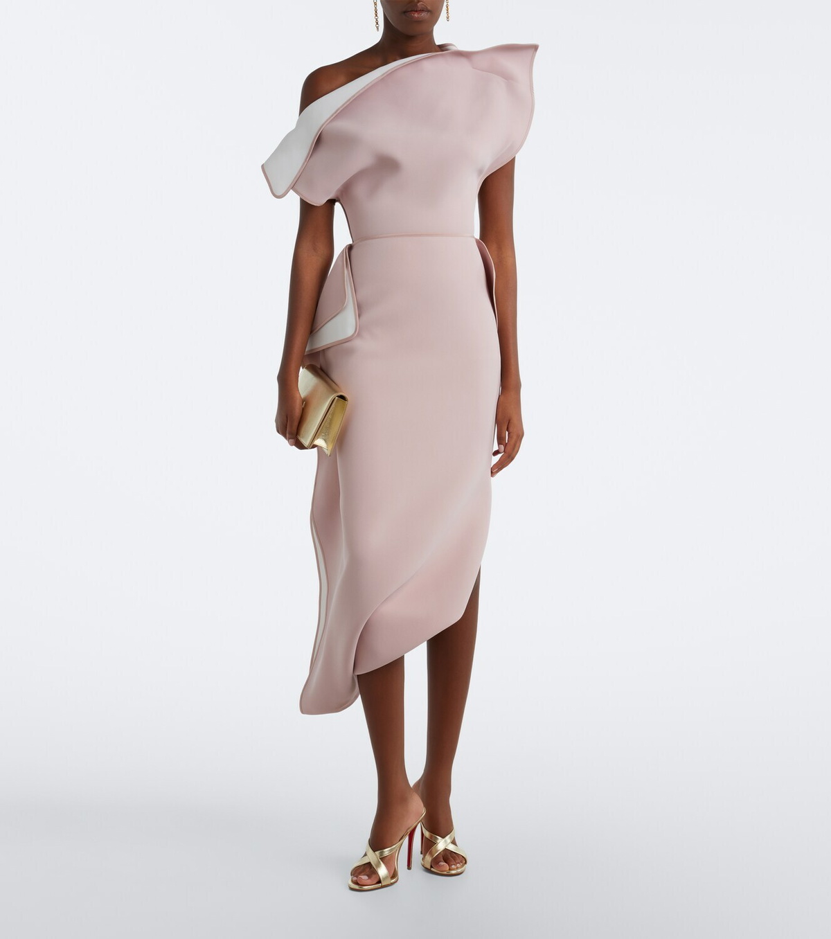 Maticevski Invoke draped asymmetric midi dress