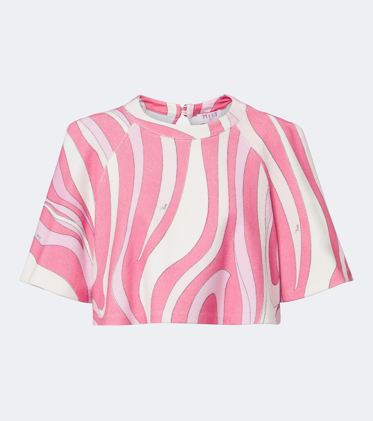 Pucci Marmo cotton-blend terry crop top