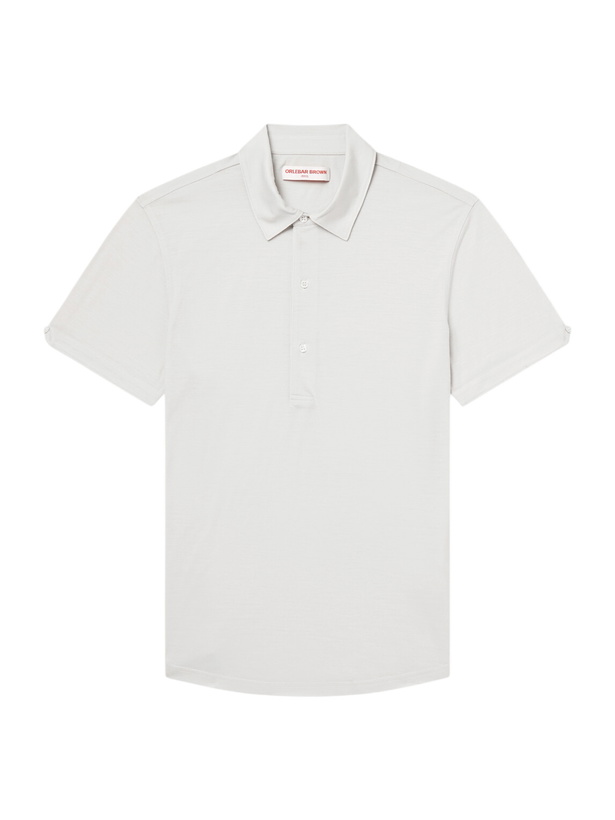 Photo: Orlebar Brown - Sebastian Wool-Jersey Polo Shirt - Neutrals