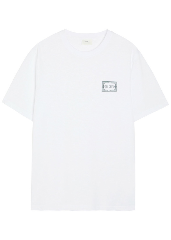 Photo: Les Deux Italian Logo-print Cotton T-shirt White