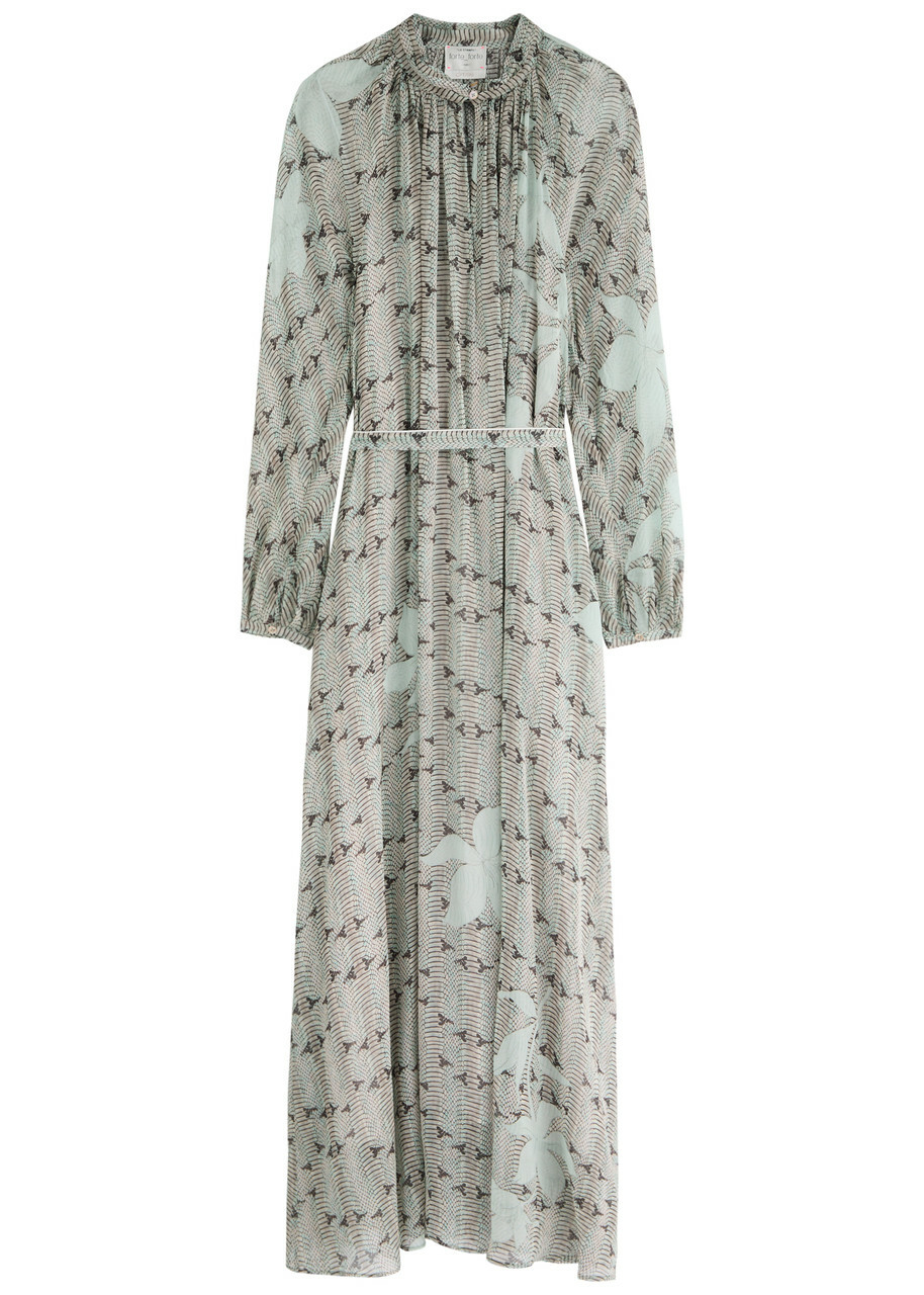Forte_forte Printed Silk-chiffon Maxi Dress Cream