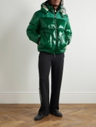 Casablanca - Logo-Jacquard Canvas-Trimmed Quilted Nylon-Ripstop Hooded Down Jacket - Green