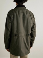 Purdey - Pembroke Corduory-Trimmed Cotton-Canvas Coat - Green