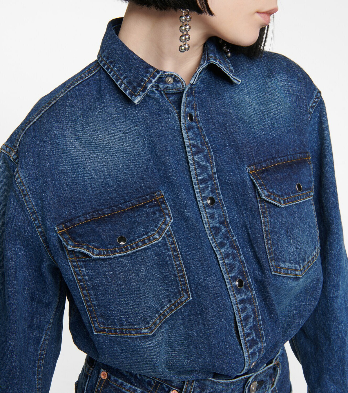 Sacai - Denim shirt dress Sacai