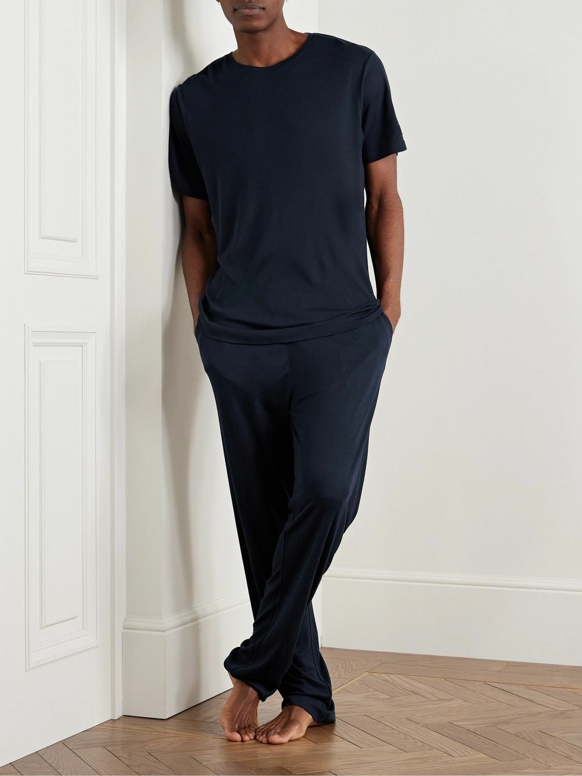 Mr P. - Modal-Jersey Pyjama T-Shirt - Blue