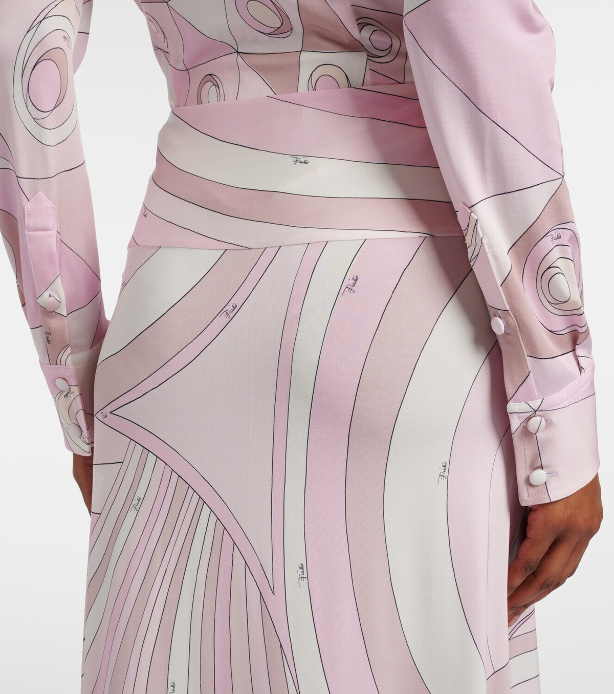 Pucci Iride satin jersey maxi skirt