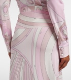 Pucci Iride satin jersey maxi skirt