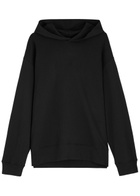 Calvin Klein Logo Hooded Stretch-cotton Sweatshirt Black