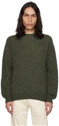 Drake's Green Brushed Sweater