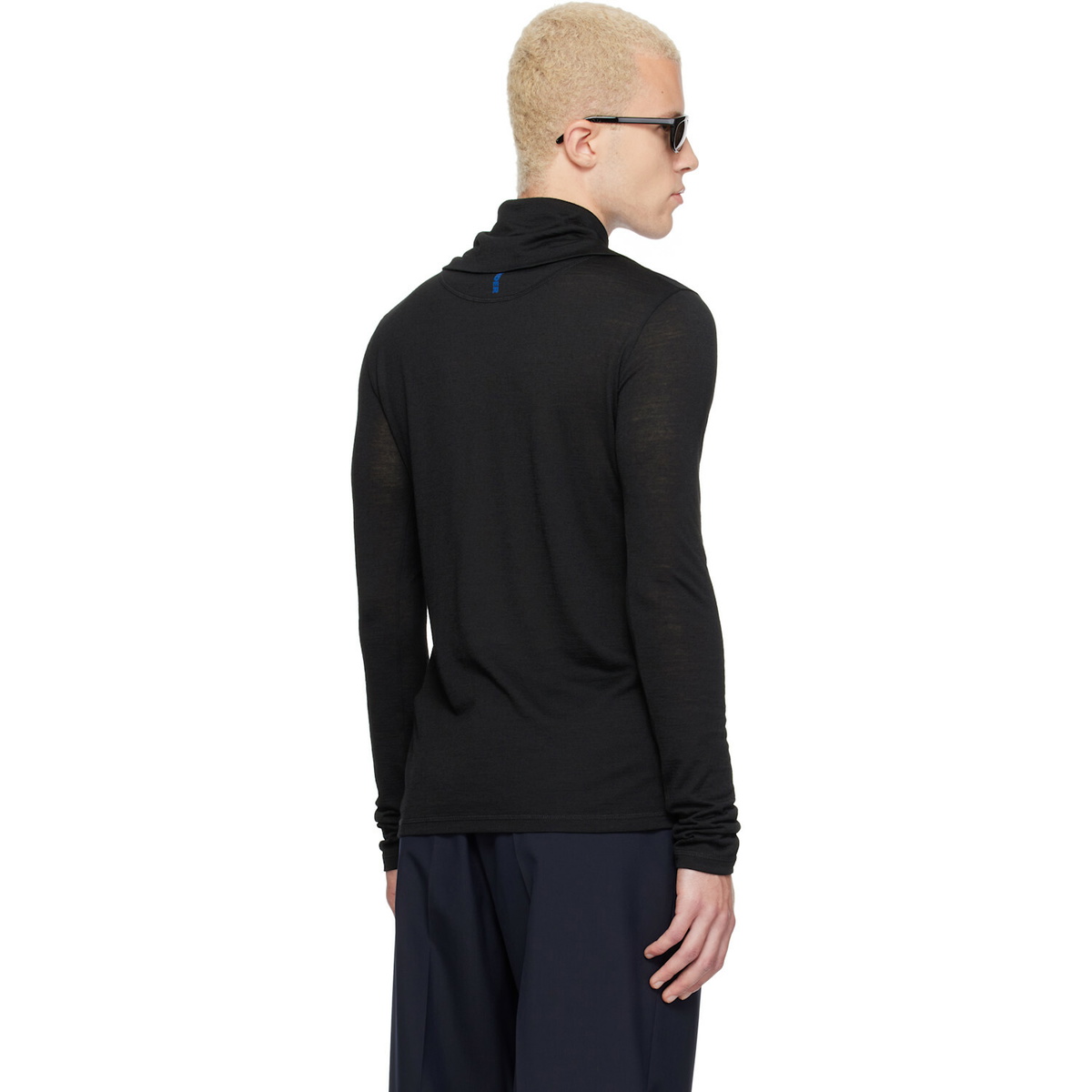 Jil Sander Black LS Zip Polo