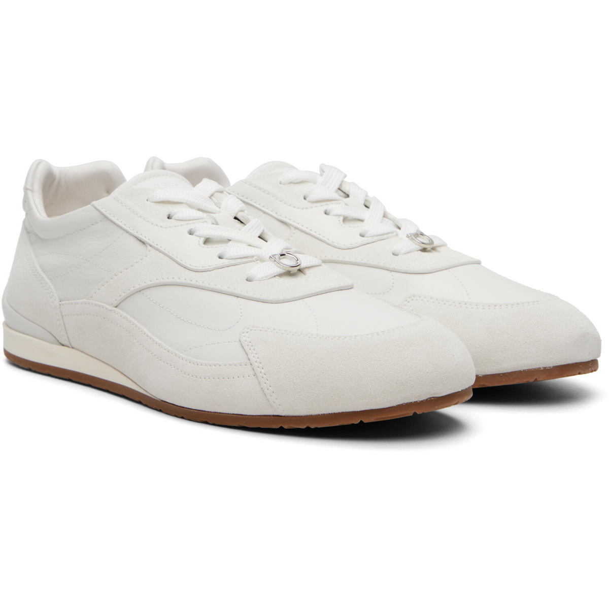 Ferragamo White Sebastien Sneakers